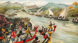 アフリカの川での大戦闘 作： French School